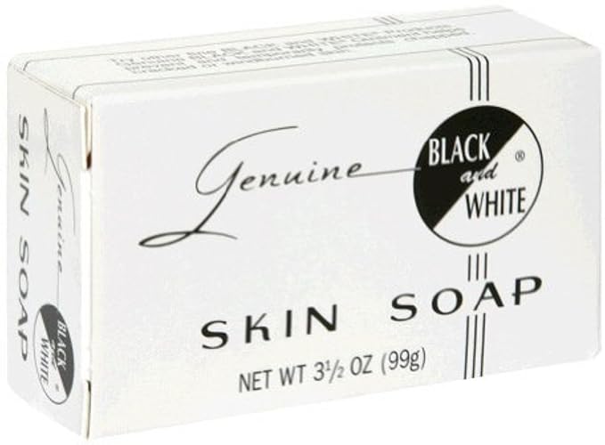 Black and White Skin Soap Bar 3.5 oz (Pack of 10)