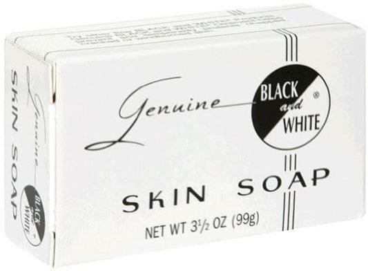 Black and White Skin Soap Bar 3.5 oz (Pack of 10)