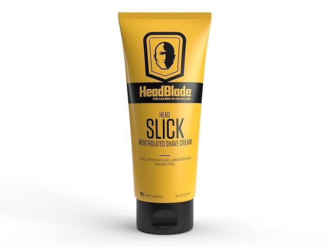 Moto Men's Head Shaving Starter Kit with HeadSlick Shaving Cream, Shaving Razor, Blade Refills (8 ounce HeadSlick)