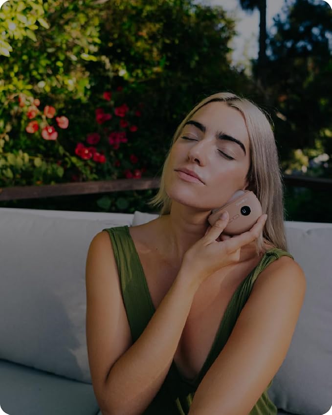 Cosmo LunaStone Gua Sha - Electric Face Massager & Body Scraper Tool - Premium Device for Facial Lifting, Skin Tightening, Jawline Sculpting, Puffiness & Myofascial Release, Acupressure (Terracotta)