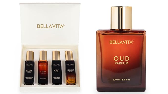 Men's Luxury Perfume Gift Set (4 x 0.68 fl. oz.) | Gifts for Men | Klub, Oud, CEO, Goat Perfume | Masculine, Woody, Citrusy, Aromatic Perfumes for Men +(3.4 fl. oz.)