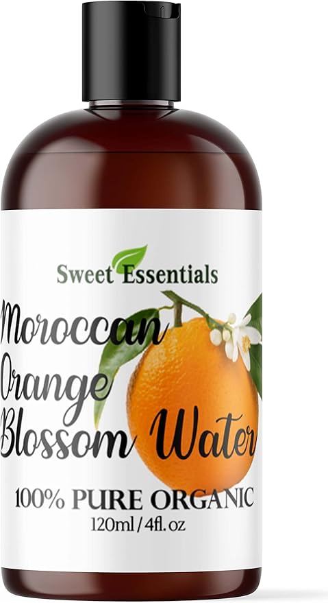 Premium Organic Moroccan Orange Blossom (Neroli) Water | 4oz Imported From Morocco | Food Grade | Packed With Natural Antioxidants | Perfect for Reviving, Hydrating and Rejuvenating Your Face and Neck