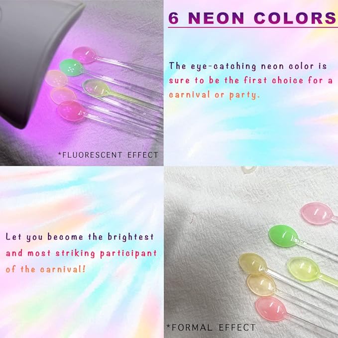 FAVAI Airbrush Neon Gel Nail Polish Air Gel Set 6 Neon colors Bright Orange Hot Pink Yellow Green Purple Spring Summer Collection 15ml / 0.5 Fl Oz Long Lasting