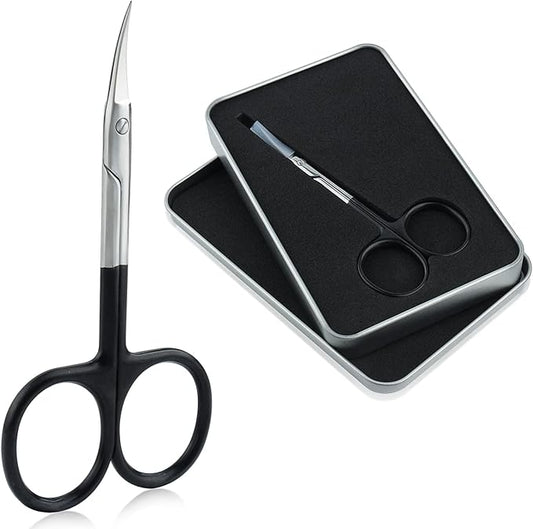 Cuticle Scissors for Women and Men Curved Stainless Steel with Tip Grooming Blades Manicure Nail for Dry Skin Nail Scissors (3)