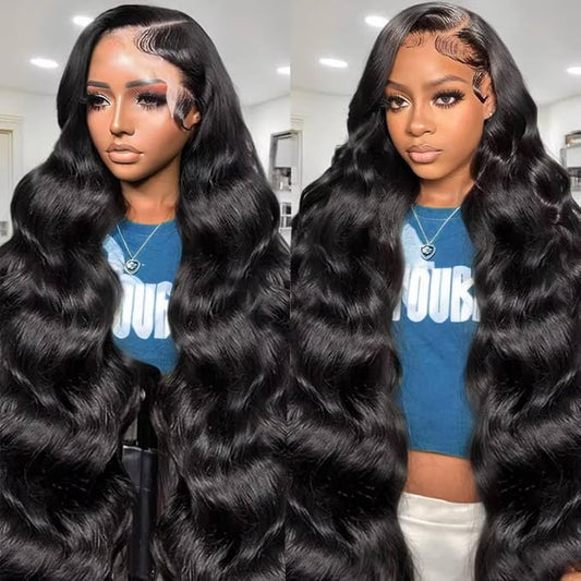 AIRDOT 32 Inch Body Wave Lace Front Wigs Human Hair 200% Density Frontal Wigs Human Hair Wigs for Women 13x4 HD Lace Front Wigs Human Hair Pre Plucked Glueless Wigs Human Hair with Baby Hair