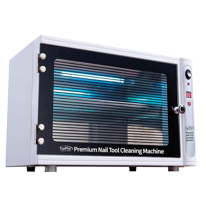 ForPro Professional Collection Premium Nail Tool Cleaning Machine, Large 9L Capacity, Sanitizes Towels & Implements, 10.3" H x 15" W x 8.5" D