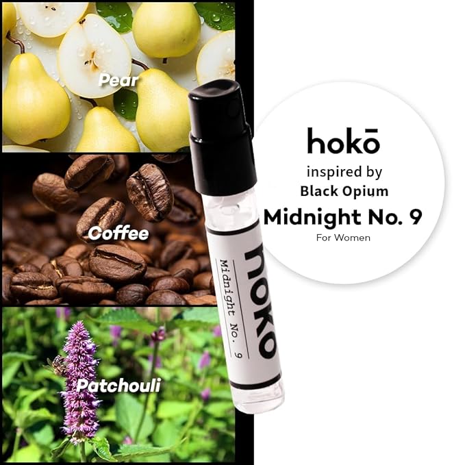 HOKO Perfume Sample Set for Women & Men | 6 Extrait de Parfum (12ml total) | Inspired by Designer Scents | Long-Lasting, Vegan, 30% Oil, Luxury Fragrance Kit