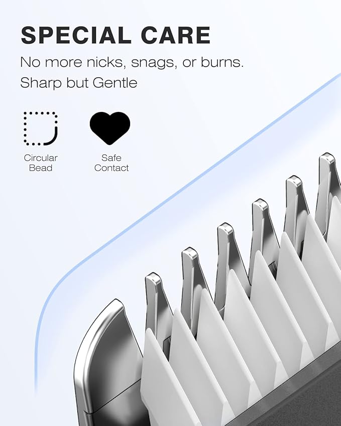 MANSPOT Electric Groin Hair Trimmer Men's Shaving & Grooming Sets Kit with 4 Guards and Replaceable Ceramic Blade Heads, Waterproof Wet/Dry Trimmer for Men, 90 Minutes Shaving, Grooming Sets