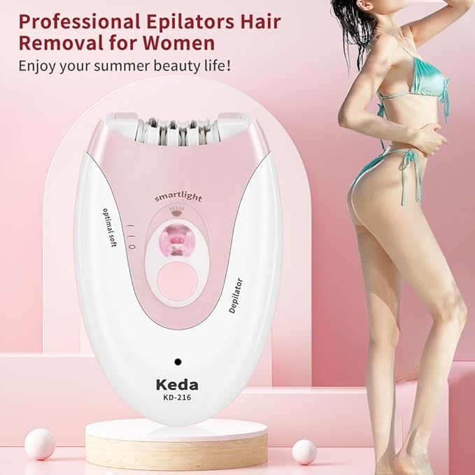 Facial Epilator for Women, Epilators Hair Removal for Face, Epilators with LED Light, Two Speed Hair Removal Device, Epilator for Women, Pluxy Facial Hair Removal for Bikini Arm Legs Armpits