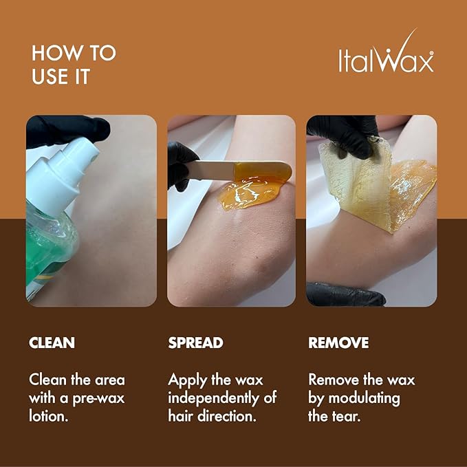 Italwax Natural - 1kg / 2.2lb - Hard wax beads for hair removal - Natural formulation ideal for all skin type - Unscented - Recommended for Bikini Area and Armpits