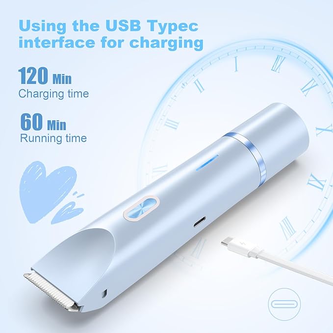 2025 New Glow Aura Bikini Shaver,Glowshave 2-in-1 Women's Body Shaver(Blue)