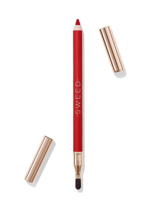 Sweed - Lip Liner Pencil | Color-Rich, Smudge + Feathering-Free | Jojoba Seed Oil to Moisturize + Nourish | Vegan, Cruelty-Free, Clean Beauty (Classic Red)