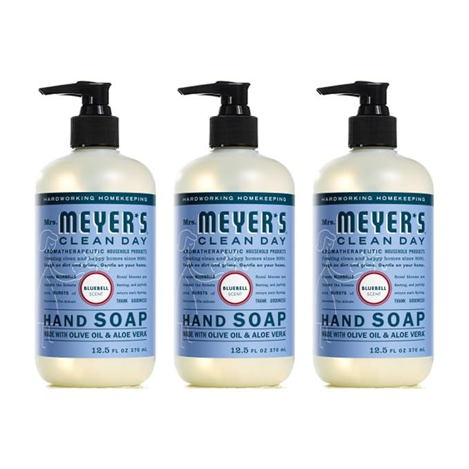 MRS. MEYER'S CLEAN DAY Bluebell Hand Soap 12.5 Fl Oz (Pack of 3)