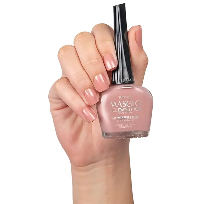 MASGLO Gel Evolution – Set of 3 Nail Polishes No UV/LED Lamp Needed, Fast-Drying, 12-Day Wear, 14-Free Formula, High-Gloss Finish, vegan (0.5 oz Each)