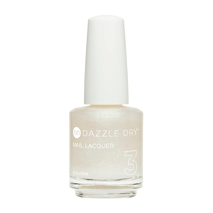 Dazzle Dry Nail Lacquer (Step 3) - Stardust - A super sheer frosty white with a subtle shimmer. Sheer frost finish. (0.5 fl oz)