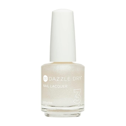 Dazzle Dry Nail Lacquer (Step 3) - Stardust - A super sheer frosty white with a subtle shimmer. Sheer frost finish. (0.5 fl oz)