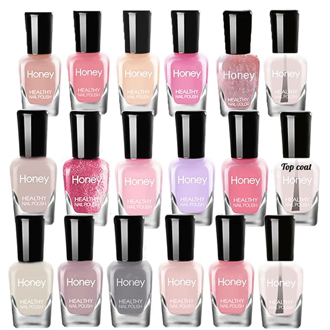Non Toxic Nail Polish Set, Easy Peel Off and Fast Dry NailPolish Set for Pack, Eco Friendly & Organic Water Based Nail Polish for Women,Teens