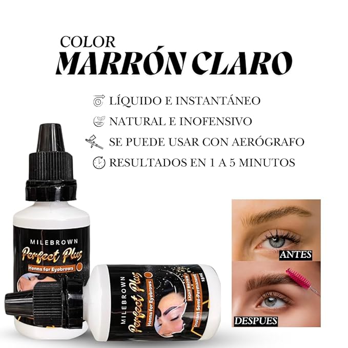 Eyebrow Henna, for natural-looking coloring, 15 ml (Light brown)