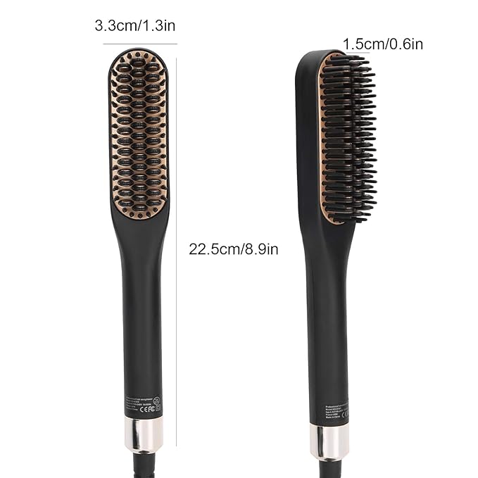Heated Beard Brush, Electric Mini Beard Straightening Comb Design, Multifunctional Hair Straightener Comb Electric Comb for Hair Combs Beard Straightener Brush for Men(Us)