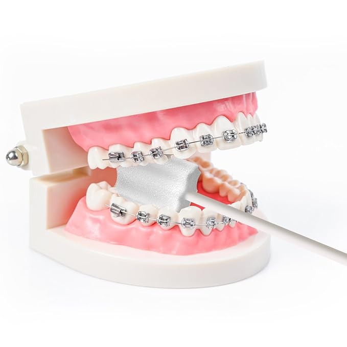 Disposable Mouth Swabs Sponge - Unflavored & Sterile Oral Swabs Dental Swabsticks for Mouth Cleaning (WHITE-250PCS)