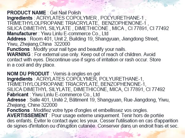 MEET ACROSS Gel Polish Nail Set 18 Colors Spring Pastel Girly Gold Foil Sparkle Glitter Gel Polish Set Dreamy Town Collection Macaroon Bright Pastel Nail Manicure Kit