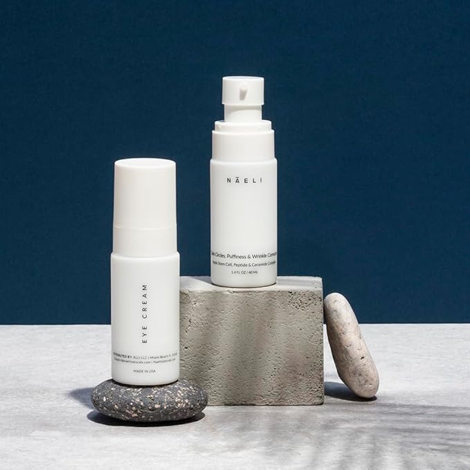 NAELI Eye Cream for Dark Circles, Puffiness & Wrinkles with Anti Aging Apple Stem Cell & Peptide Complex - Reduces Fine Lines, Diminishes Bags & Restores Under Eye, 1.4 oz