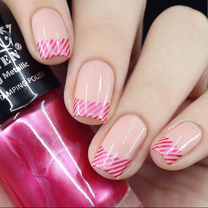 PUEEN Rocking Metallic Stamping Nail Polish Nail Art Color - Set of 12 Metallic Colors - 12ml each - BH001043