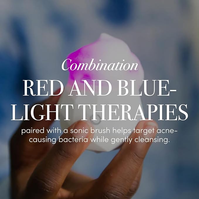 reVive Light Therapy - Mini Soniqué LED Light Therapy Anti-Acne Sonic Facial Cleansing Brush, Reduces Appearance of Acne & Wrinkles, Travel Friendly