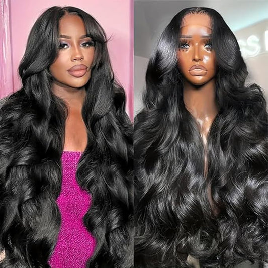 13x6 Body Wave Lace Front Wigs Human Hair Pre Plucked 22 Inch 180% Density Body Wave 13x6 HD Transparent Frontal Wigs Human Hair Lace Front Wigs for Women