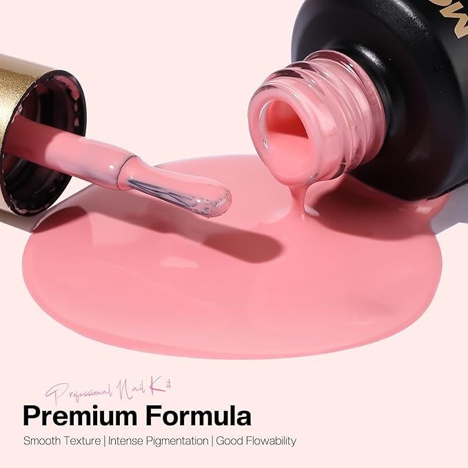 Morovan Gel Nail Polish Kit: 28 Colors With UV/LED Light, Macaron Nude Pink Polish, Nail Art Decorations, Manicure Tools, DIY Salon Home Gifts Tape