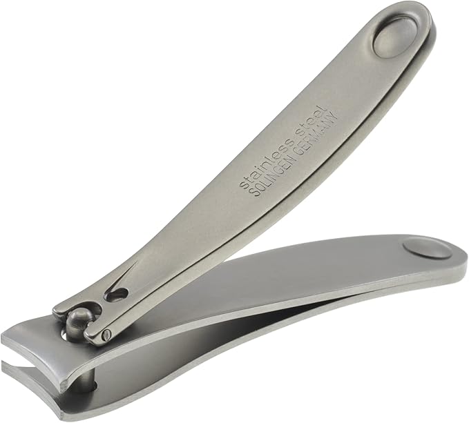CS14 2.5" Fingernail Clipper and Toenail Clipper for Manicure and Pedicure - Professional Nail Clippers with Precision Super Sharp Blades - German Stainless Steel Cuticle Trimmer