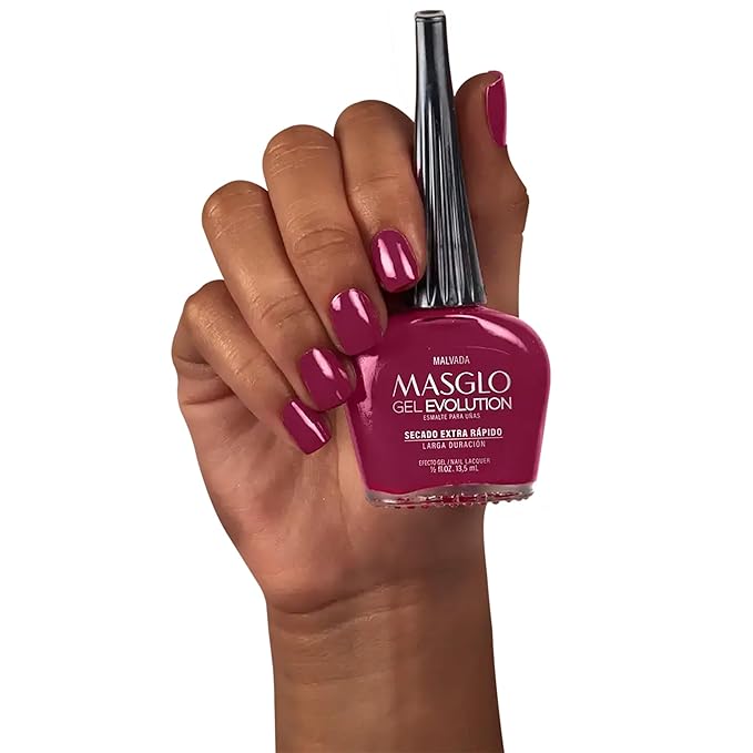 MASGLO Gel Evolution – Set of 3 Nail Polishes No UV/LED Lamp Needed, Fast-Drying, 12-Day Wear, 14-Free Formula, High-Gloss Finish, vegan (0.5 oz Each) h