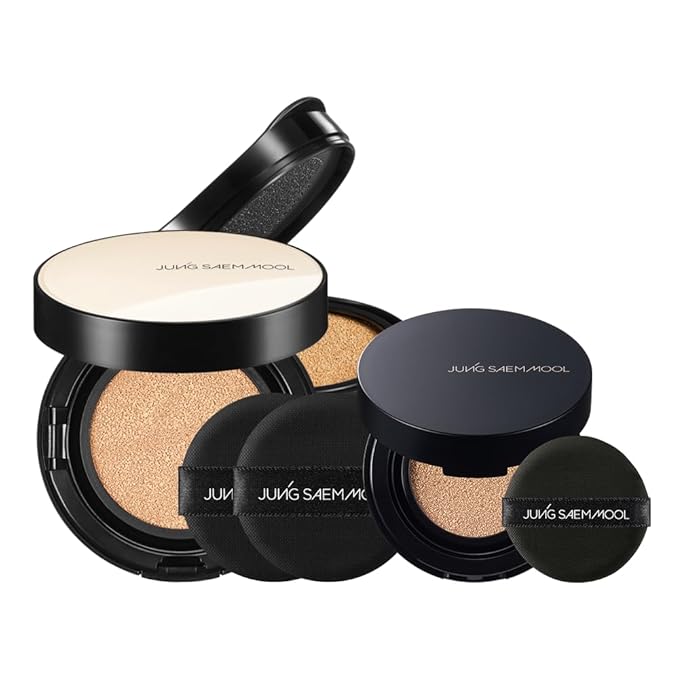 JUNGSAEMMOOL Essential Skin Nuder Cushion Gift Set (Light) | Nuder Cushion (Refill included) + Mini + Puff (1pc) | SPF 50+ PA+++ | Mother's Day Gift