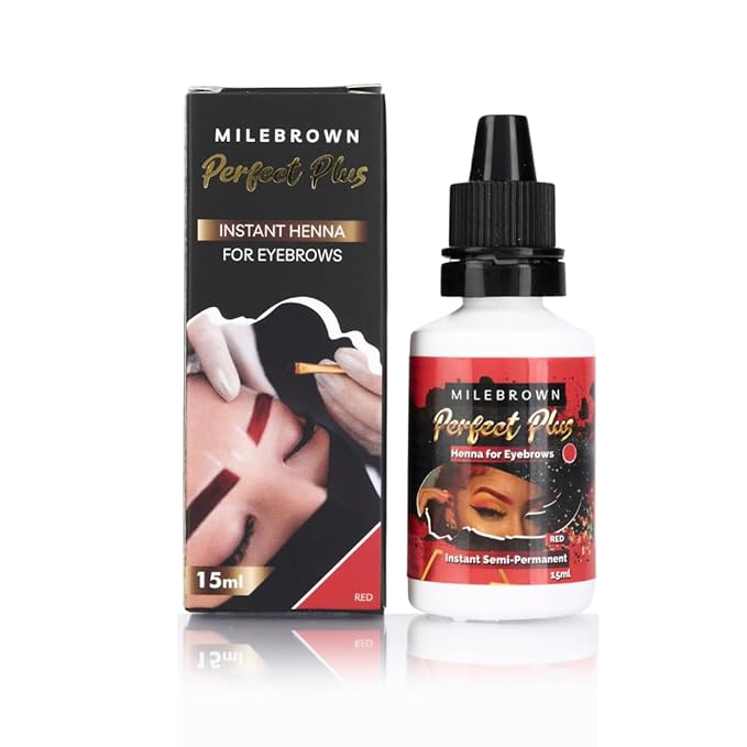 Eyebrow Henna, for natural-looking coloring, 15 ml (Red)