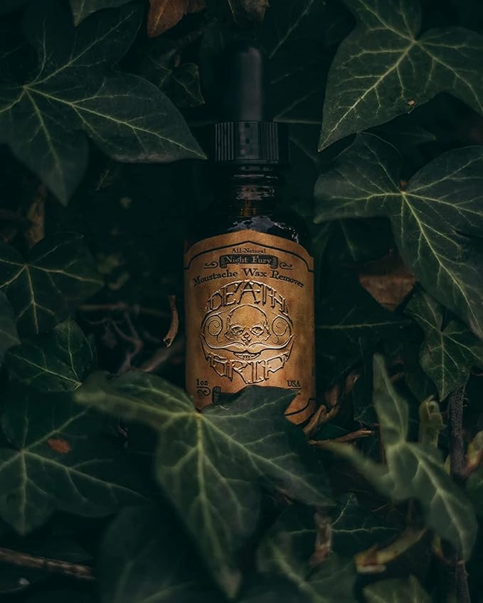 Death Grip Extra Strong Mustache Wax, Night Fury Mustache Wax Remover Oil, and Comb Set