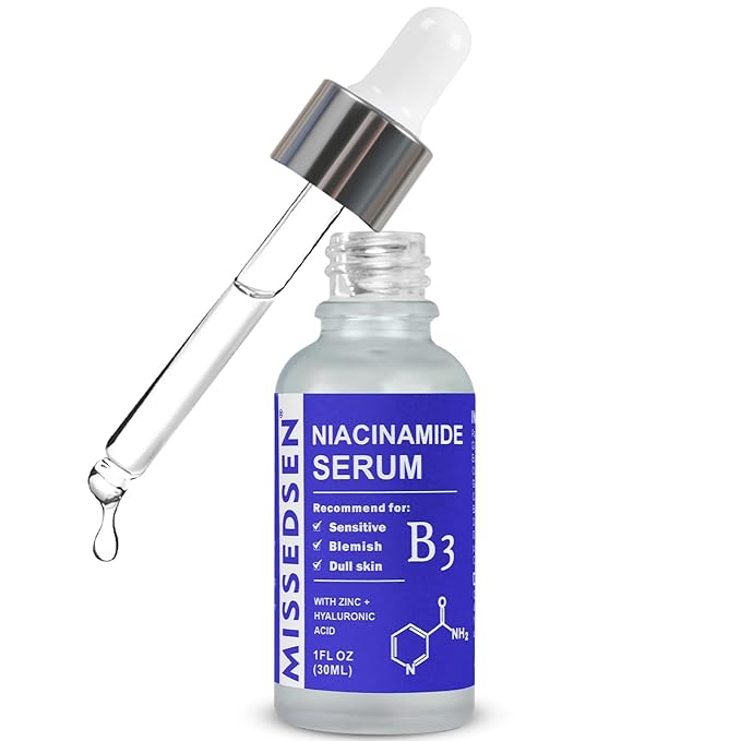 Niacinamide Serum for Face with Zinc & Hyaluronic Acid,Smoothes Wrinkles,Improves Elasticity,Firms Skin 1 Oz for Face Care, Daily Use