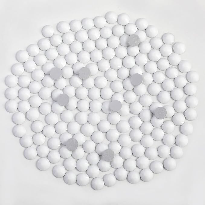 Beadsland 1440pcs Flat Back Crystal Rhinestones Round Gems for Nail Art and Craft Glue Fix, Chalk White, SS10,2.7-2.9mm