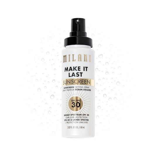 Milani Make It Last Sunscreen - Sunscreen Setting Spray with SPF 30 - Makeup Primer and Setting Spray with SPF30 Sunscreen, Long Lasting Makeup Finishing Spray