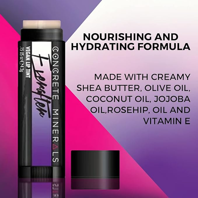 Concrete Minerals White MultiChrome Lip Tints, Nourishing Formula & High Color Payout, Cooling Peppermint, 100% Vegan and Cruelty Free, 0.6 Ounce Total (Fairytale)