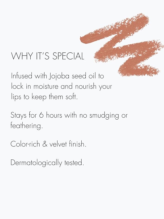 Sweed - Lip Liner Pencil | Color-Rich, Smudge + Feathering-Free | Jojoba Seed Oil to Moisturize + Nourish | Vegan, Cruelty-Free, Clean Beauty (Cindy)