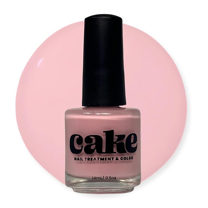 CAKE Non Toxic Nail Polish - 3 Pack - Nail Strengthener and Growth, Nail Repair for Damaged Nails, Natural Nail Polish, Quick Dry, Long Lasting (Pink Collection)
