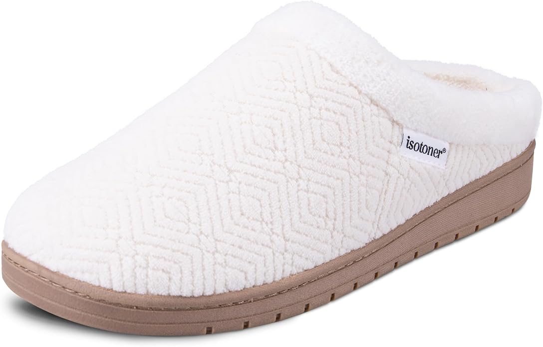 isotoner Women's Diamond Microterry Gemma Clog Slipper