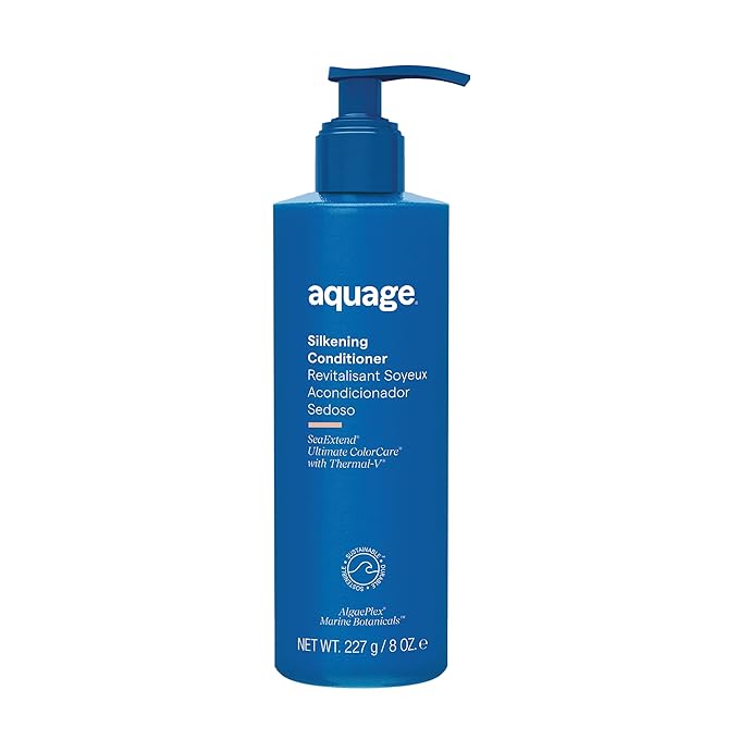 AQUAGE SeaExtend Silkening Conditioner, Improves Manageability and Prepares Hair for Sleek, Smooth Styling with Frizz-Free Results, 8 oz