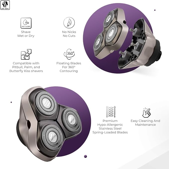 Skull Shaver Carver PRO 3 Head Replacement Blade | Electric Shaver Replacement Heads