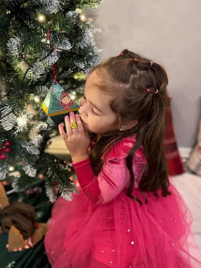 MISS NELLA Festive Dimond- Christmas Bauble Gift Set for Children, Nail Polish and Lip Gloss (4 polish, 4)