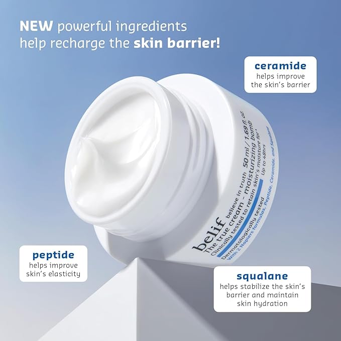 belif Barrier Boost 101 Limited Edition Set: Full Size Moisturing Bomb 50ml & Deluxe Size Moisturizing Bomb Toner, 2x Retinol & Peptide Barrier Serum, Moisturizing Eye Bomb, 5 Piece Kit