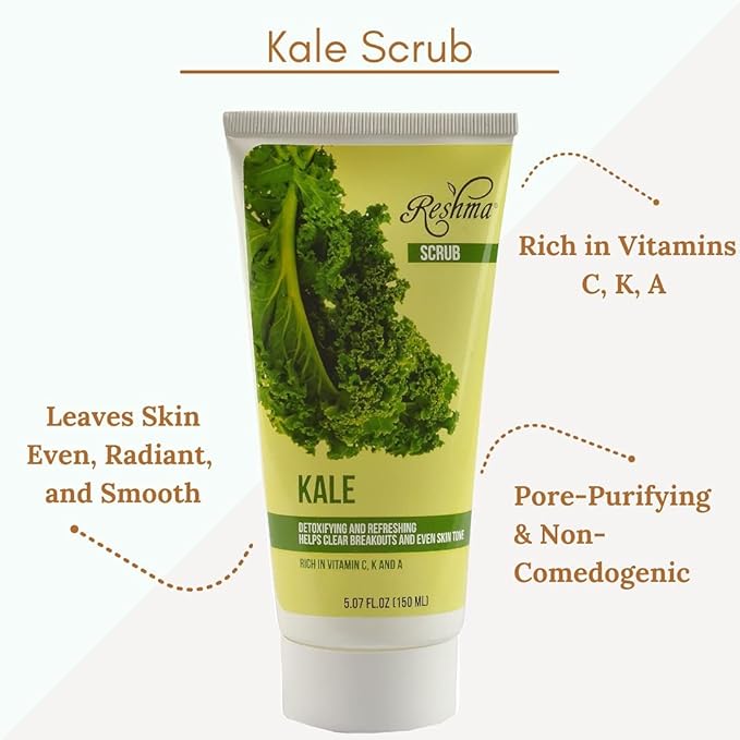 Reshma Beauty Kale Trio - Superfood Skincare Bundle |Face Wash, Scrub, and Peel Off Mask | Removes Blackheads & Excess Oil | Pore Purifying and Cleansing | Skincare Gift Set for All Skin Types