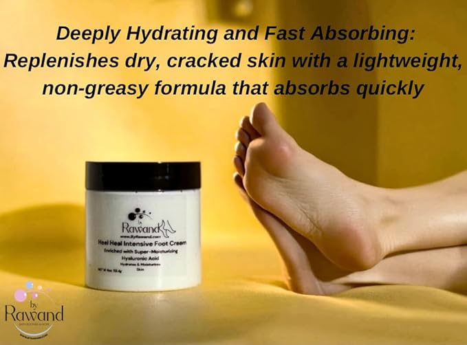 Organic Deep Foot repair with Hyaluronic Acid & Cocoa Butter With Vitamin E Handmade Heel Heal For Cracked Heels and Dry Feet Enriched With Shea & Kokum Butters