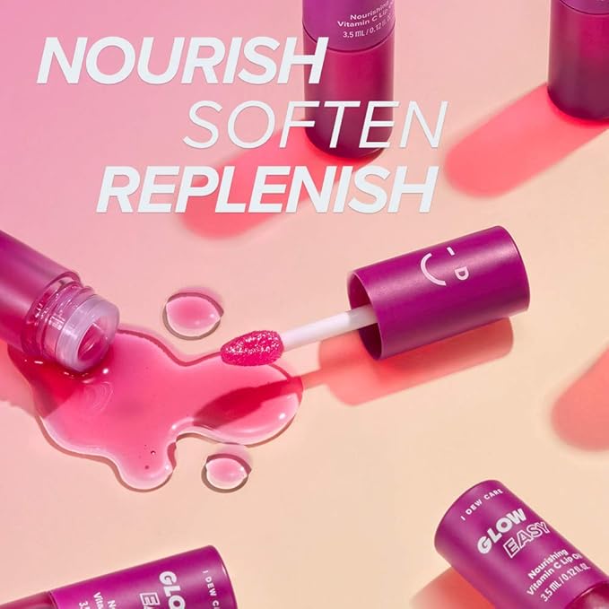 I DEW CARE Say You Dew Brightening Vitamin C Cream with Niacinamide + Glow Easy Vitamin C Tinted Lip Oil Gloss with Jojoba Seed Oil Bundle