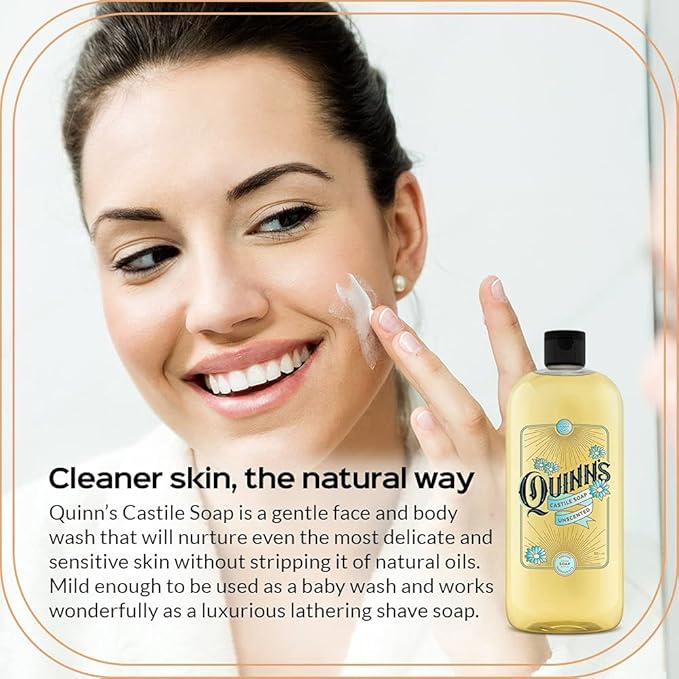 Quinn's Pure Castile Organic Unscented Liquid Soap 32 oz Pure Castile Organic Peppermint Liquid Soap 32 oz